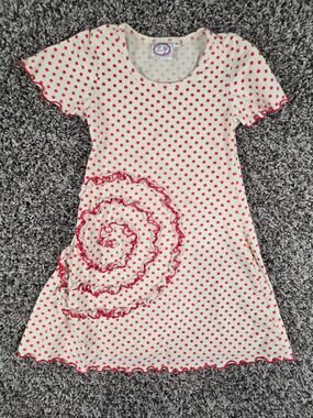 Lila Lovebird Boutique Girls Sz 4 Knee Length Dress Pink Polka Dot